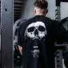 New Gym Fitness T-shirt Loose Oversized Cotton Men Short Sleeves Bodybuilding Sports Tees Summer Training Workout Jogging Tops