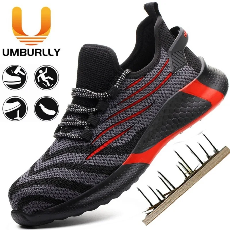 Men Work Safety Shoes Anti-puncture Working Sneakers Male Indestructible Work Shoes Men Boots Lightweight Men Shoes Safety Boots - Image 3